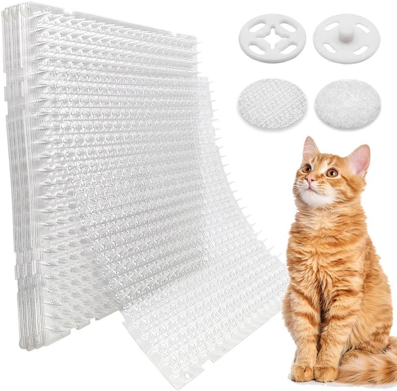 Ley's 10 Pack Scat Mat for Cats, 16x13 Inch Cat Deterrent Mat with Spikes, Indoor/Outdoor Pet Training Mat, Humane Repellent Animals, Keep Pets Off Furniture, Gardens & Lawns - Image 1